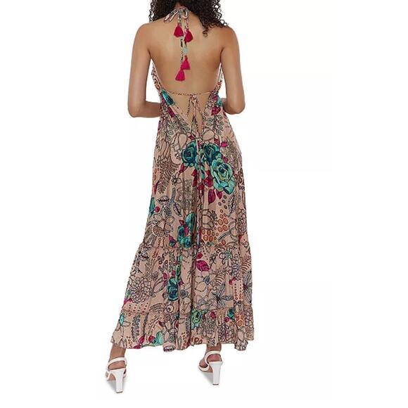 Raga Anthropologie / Sapana Maxi Dress / Boho Sexy Floral Maxi Dress - Picture 2 of 4